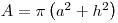 A=pi*(a*a+h*h)